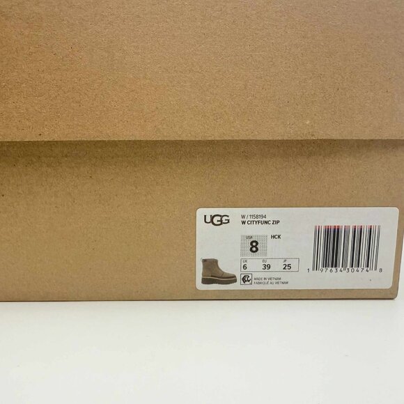 UGG Women’s Cityfunc ZIP Booties Color Hickory Suede US 8 NIB - Picture 9 of 9
